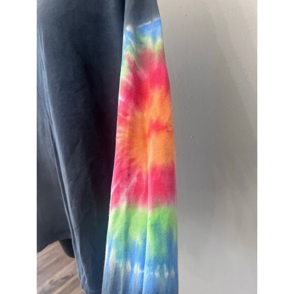 Forever 21 T-Shirt Men’s L Tie Dye Crew Neck Long Sleeve Windjammer Streetwear - Picture 5 of 7